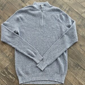 Peter Millar Men's Blue  Quarter-Zip Knit Sweater